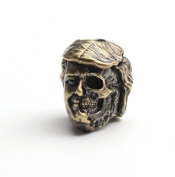 Trump Face Skull Beass Bead Paracord Knife Bead Pendant Lanyard Bead
