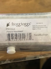 Frogg Toggs Purple Adult Green Ultra Lite «One Size Fits All» 44″W x 40″L NEW