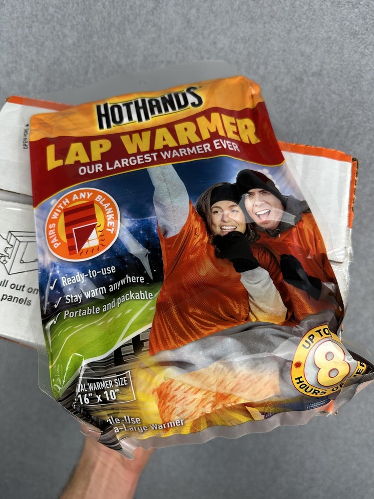 HotHands Lap Warmers 7 Pack Disposable Hand Warmers 16×10 Single Use Orange NIB