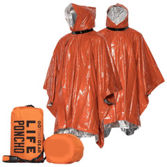 Outdoor Go Time Gear – (1) two-person Emergency Survival Tent + 2 Ponchos