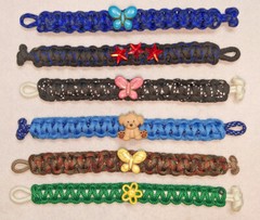 Paracord Bracelets Choose Your Favorite(s) Fits 6 1/2 in. Wrist Butterfly Dog