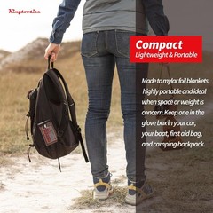 Ultra-Compact Emergency Thermal Blankets – 4 Individually Packed for Convenience