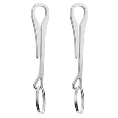 2Pcs Outdoor Key Chain Buckles Stainless Steel Clips for Camping and Hiking