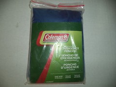 Coleman Blue Disposable One Size Fit All Emergency Poncho