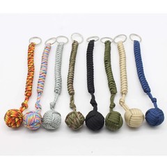 Paracord Monkey Fist Style Keychain Outdoor Hiking Accessory