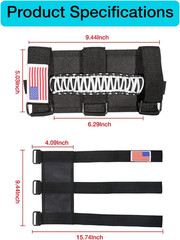 Gaizon 4 Pack Grab Handles Roll Bar Paracord Handgrip Handles with America Flag