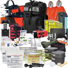 2 Person 72 Hour Bug Out Bag Backpack Survival Kit – Fully Loaded Go Bag Emergen