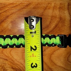 Adult Male Hand Made Fluorescent Green And Black Paracord Bracelet 7” USA Made