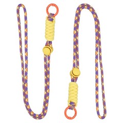 2 Pcs Lanyard Necklace, Divider Ring, Yellow & Purple & Orange