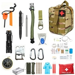 29in1 Emergency Survival Kit First Aid Supplies Camping Bug Out Bag Fire Starter