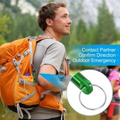 Emergency Whistle, 5pcs Safety Survival Whistle for Camping Hiking, Green