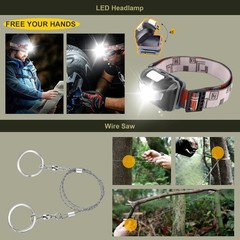 29 in 1 Emergency Survival Kit Outdoor Camping Hiking Gear Set