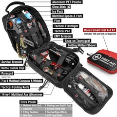 Survival First Aid Kit, 190 Pcs Survival Gear and Medical Supplies, Military IFA