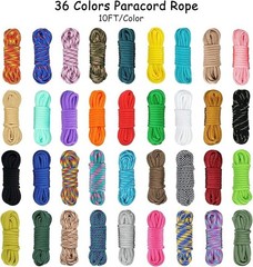MONOBIN 36 Colors 10ft Paracord 550 Combo kit Paracord Bracelets Making kit M