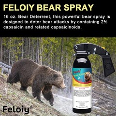 Feloiy Home Self Defense 16oz 35Ft, Bear Repellent Spray Legal Formula