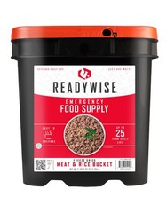 ReadyWise Emergency Food Supply – 88 Servings Meat & Rice Bucket, 10 lb