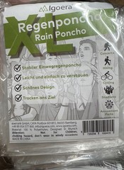 Igoera Rain Poncho XL Sheer, 5 Pack Hooded Rain Cape for Festival,