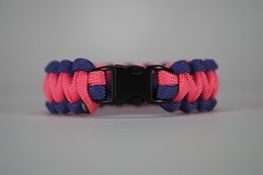 550 Paracord Survival Bracelet Cobra Purple/Pink «Made in the USA»