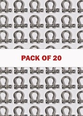 Bow Shackle 5mm 3/16″ Stainless Steel 316 Marine Clevis Boat Rigging pack of 20