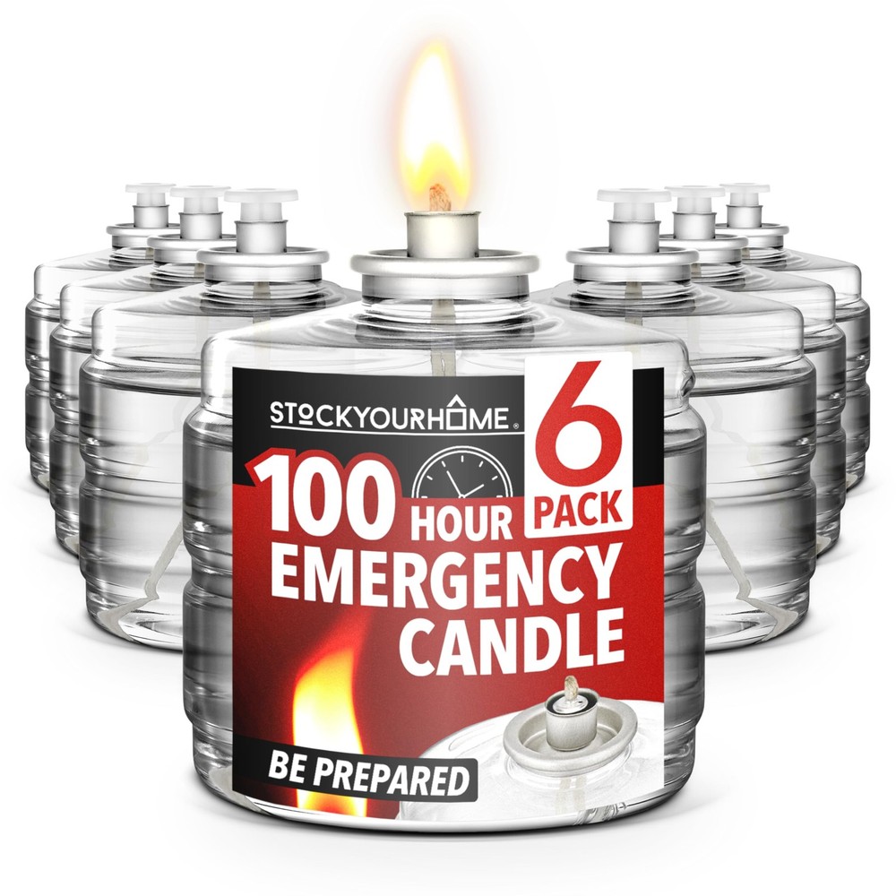 Hour Candles Pack of 12 Long Burning Emergency for Power Outages Storm Preparedn