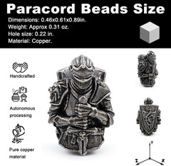 Copper Paracord Beads with Hole Suitable for Survival Knife Lanyard Keychains Zi