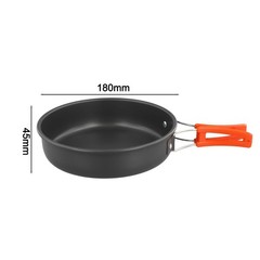 NonStick Camping Frying Pan with Easy Carry Mesh Bag and Foldable Handle