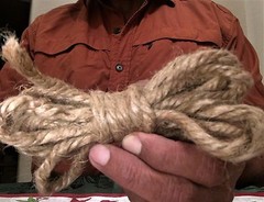 Jute Fire Tinder Char Cloth, Bow Drill, Bushcraft Fire Starter 10 ft.