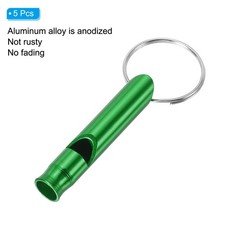 Emergency Whistle, 5pcs Safety Survival Whistle for Camping Hiking, Green