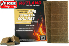 Safe Lite Fire Starter Squares – Heavy Charcoal Starters for Fireplace, Grill Pi