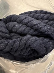 West Coast Paracord 100 Feet x 5/8 Inches Diameter Navy Twisted Cotton Rope