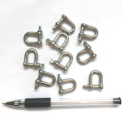 Jy-Marine Stainless Steel Mini D Shackle, 4Mm, Silver Color,For Paracord Jewelry