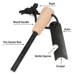 1/2/3Pcs Fire Starter Flint Steel Striker Survival Kit Ferro Rod Camping USA