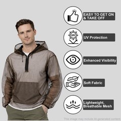 No-See-Um Mesh Mosquito Jacket for Outdoor, Multiple Sizes to Fit Everyone St…