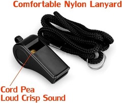 2 Plastic Whistles with Lanyards – Ideal for Coaches & Training Events
