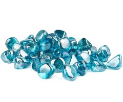 GASPRO 20 Pound Fire Glass Diamonds 1 Inch, Fire Pit Glass Rocks for Gas Fire…