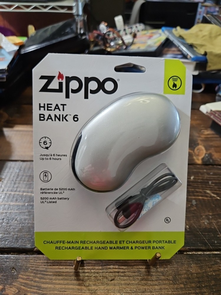 New Zippo Rechargeable Hand Warmer 6 hours of Heat and Power Bank
