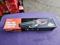 SHALL Electric Charcoal Starter Fire Lighter with Air Blower, 60S 1100F Chem fre