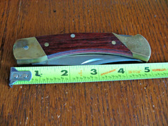 rmk99 Uncle Henry Schrade 8.7″ Folding Knife LB7 USA Wood Handle w/Sheath st135