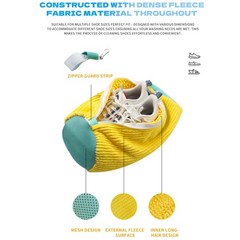 2pcs Shoe Washing Machine Bag Laundry for Washer and Dryer yellow