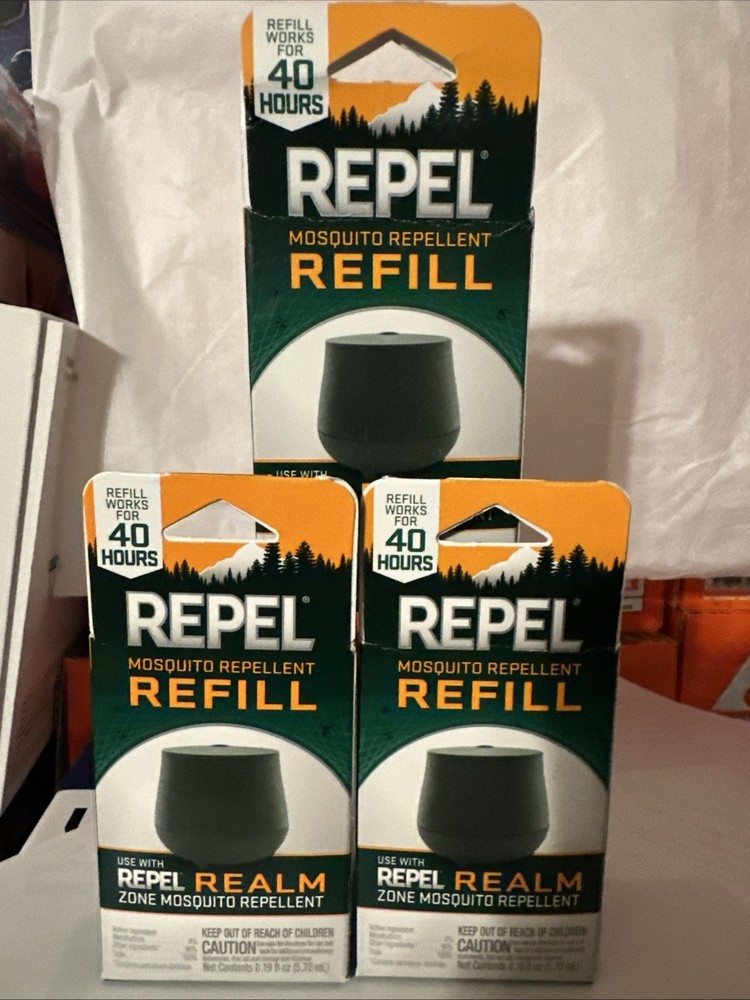 Lot of 3 Repel Realm Zone Mosquito Repellent Refills – New in Box