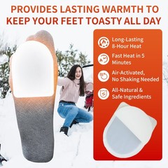 IFORY Toe Warmers – Long Lasting, Odorless, Air Activated Self-Adhesive Red