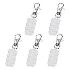 Paracord Zipper Pull, Polyester Zipper Pulls Replacement 5 Pcs & White