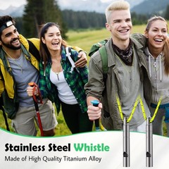 8 Pcs Titanium Emergency Whistles, 120dB Safety Whistle with Lanyard Outdoor …