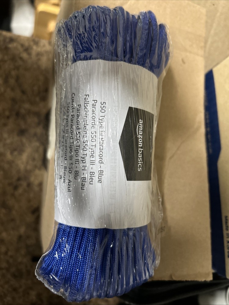 Amazon Basics 550 Type III Paracord, 7-Strand Core, High Strength – 5/32 in x 10