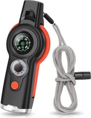 7-in-1 Emergency Survival Function Whistle, Outdoor Multifunctional Tool Safety