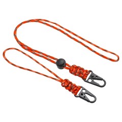 Badge Lanyard with Clip, 2 Pcs Adjustable Necklace Wrist Cord, Camouflage Orange
