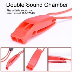 4 Pcs Emergency Whistles with Lanyard for Swimming Kayaking Hiking Camping