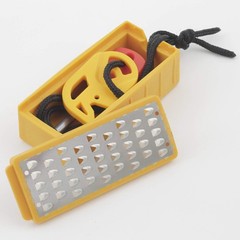 Tinder Maker Pack Pal 50562 Fire Starter Stainless Steel Grater Yellow