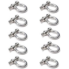 Metal for Emergency Survival Paracord Bracelet Parachute Silver Bow Shackle