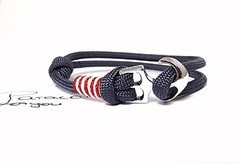 Anchor Bracelet-Paracord-Surfer Bracelet-Adjustable-Accent Colors-Handmade
